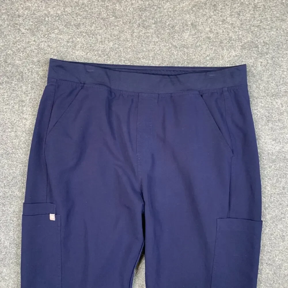 Figs Scrub Pants Mens XL Navy Axim Cargo Straight Drawstring Stretch Medical